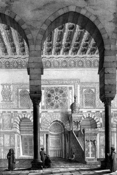 Vista della nicchia del santuario e del pulpito nella moschea di Moyed, tavola 28 da 