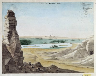 Vista presa dal Monte Kattan. Egitto. 1818 da Pascal Xavier (after) Coste