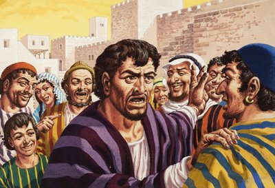 Scena biblica da Pat (1907-95) Nicolle
