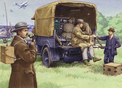 I primi giorni di trasmissione esterna per la BBC (gouache su carta) da Pat (1907-95) Nicolle