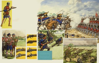 Scena militare non identificata da Pat (1907-95) Nicolle