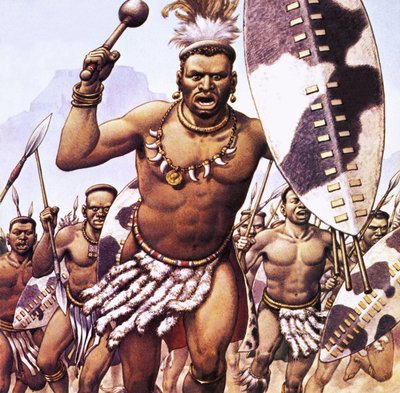 Guerriero zulu da Pat (1907-95) Nicolle