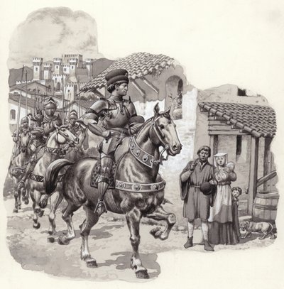 Sigismondo Malatesta, Italian mercenary (gouache on paper) da Pat (1907 95) Nicolle