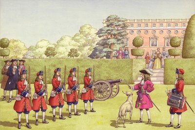 Il giovane duca di Gloucester aveva il suo esercito con cui giocare (gouache su carta) da Pat (1907-95) Nicolle