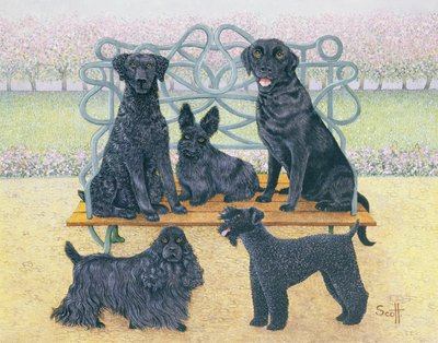 Un posto nel parco (acrilico su calicò) da Pat Scott