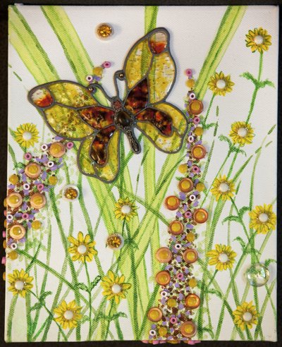 Farfalle, giallo e marrone, 2016 da Pat Scott