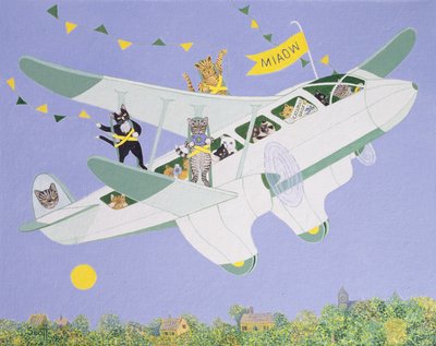 Cat Air Show (acrilico su tela) da Pat Scott