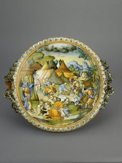 Bacino con la raccolta della manna, probabilmente Urbino, c.1600-20 da Patanazzi Workshop