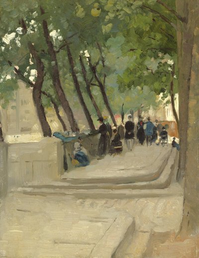 Il mercato del libro sulla riva sinistra, Parigi, c.1900 da Patrick William Adam