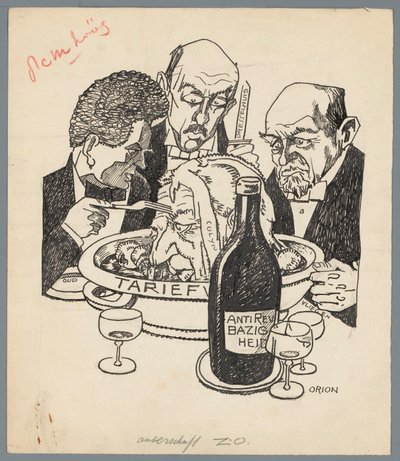 Colijn e la Legge Tariffaria da Patricq Kroon (signed by artist)
