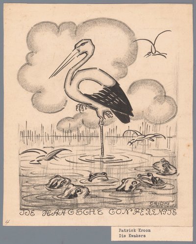 Cicogna tra le rane da Patricq Kroon (signed by artist)