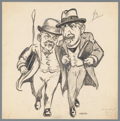 Troelstra e Kolkman da Patricq Kroon (signed by artist)