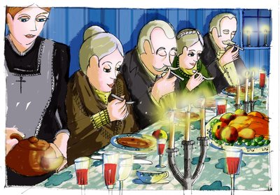 Illustrazione per “Il Pranzo di Babette” di Karen Blixen da Patrizia La Porta