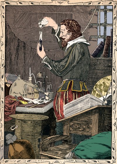 Guy Fawkes prepara la miccia lenta, 1902 da Patten Wilson