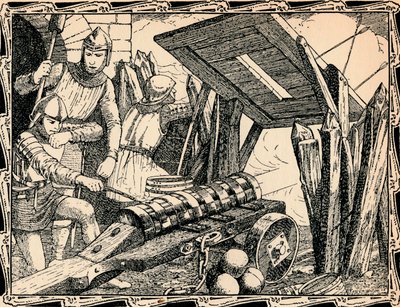 Il primo cannone a Crecy, 1902 da Patten Wilson
