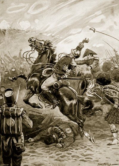 La morte di Sir Edward Pakenham, illustrazione da 