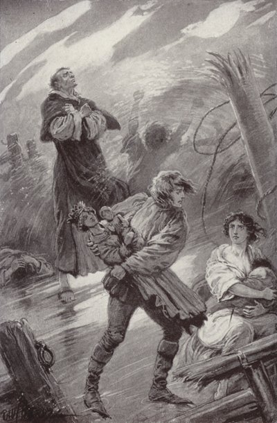 Illustrazione per Il chiostro e il focolare di Charles Reade da Paul (after) Hardy