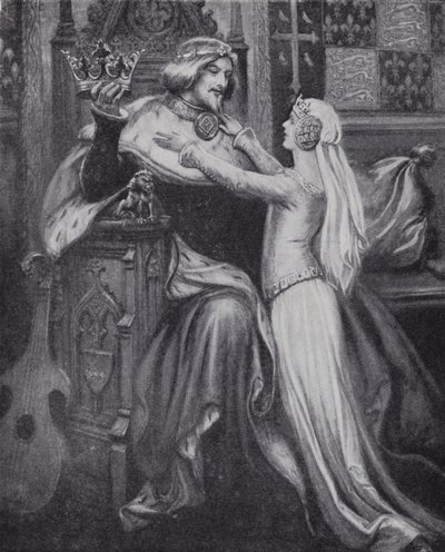 Re Riccardo II con la giovane Isabella di Valois da Paul (after) Hardy