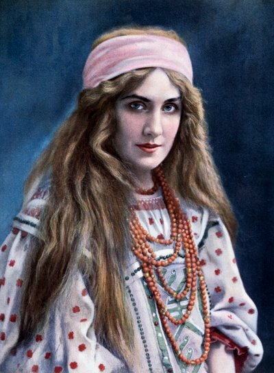 Marguerite Carre nel ruolo di Snegourotchka, in La Fanciulla di Neve, di Nikolai Rimsky-Korsakov da Paul (after) Nadar