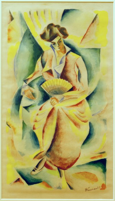 Dama con ventaglio da Paul Adolf Seehaus