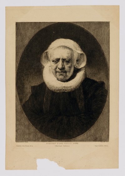 Ritratto di una vecchia signora da Paul Adolphe Rajon