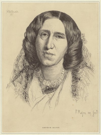 Ritratto di George Eliot da Paul Adolphe Rajon