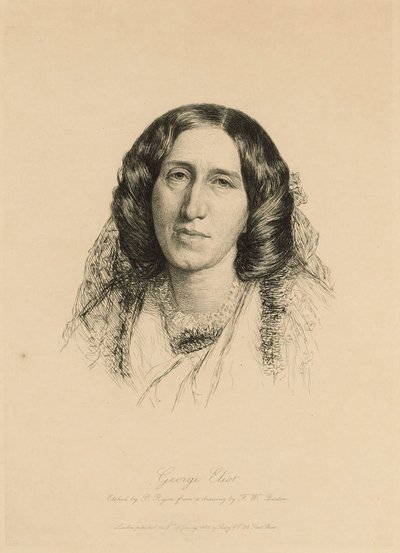 Ritratto di George Eliot 1819-1880 da Paul Adolphe Rajon