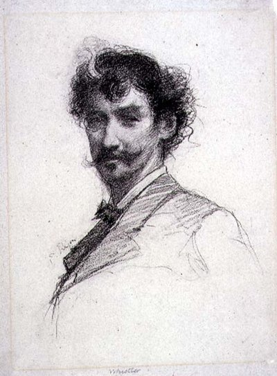 Ritratto di James Abbott McNeill Whistler (1834-1903) da Paul Adolphe Rajon