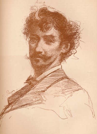 Ritratto di Whistler, 1880 da Paul Adolphe Rajon