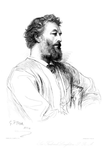 Sir Frederic Leighton, artista britannico da Paul Adolphe Rajon