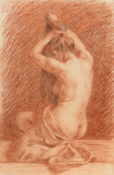Figura femminile che veste i capelli da Paul Albert Baudouin