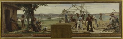 Bozzetto per il municipio di Saint Maur-des-Fossés: Famiglia e Lavoro da Paul Albert Baudouin