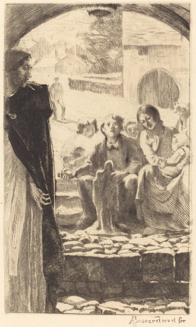 Pierre copia la Vergine dal portale della Chiesa di Marly, 1885 da Paul Albert Besnard