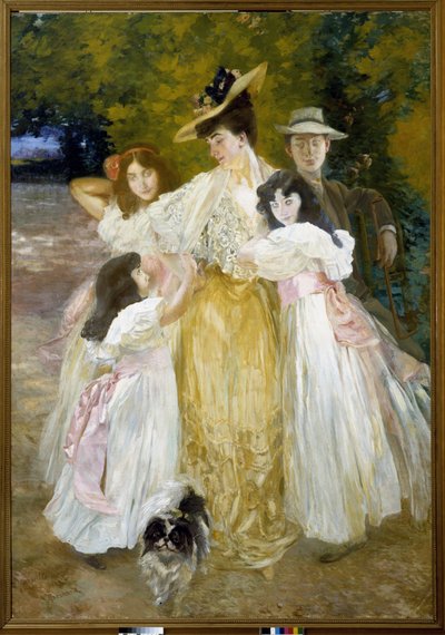 Ritratto di Madame Mante e i suoi figli da Paul Albert Besnard