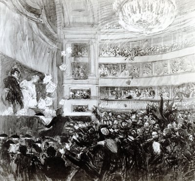 La battaglia di Hernani alla Comédie-Française il 25 febbraio 1830, 1909 da Paul Albert Besnard
