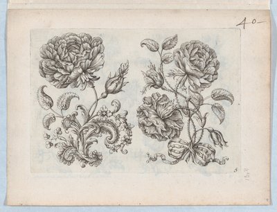 Serie di piccoli motivi floreali, Tavola 5, ca. 1670-85 da Paul Androuet Du Cerceau