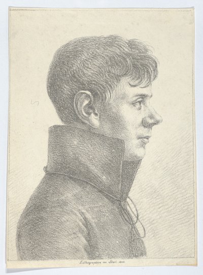 Ritratto di un giovane uomo di profilo, 1808 da Paul Anton Skerl