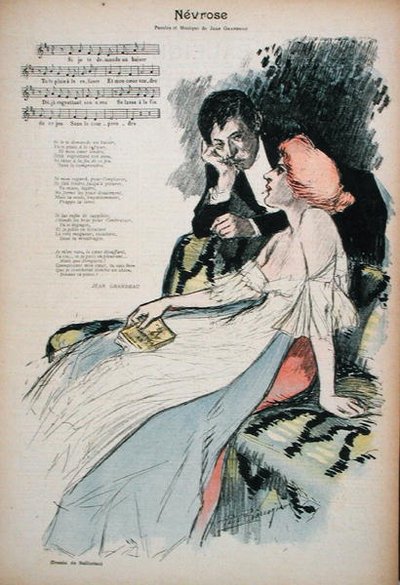 Nevrosi, illustrazione per una poesia di Jean Grandeau, c.1896 da Paul Balluriau