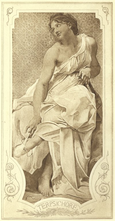 Tersicore, Musa della Danza Corale (fotoincisione) da Paul Baudry