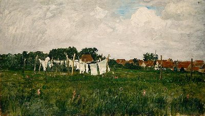 Mecklenburg, Paesaggio con la Piccola Città di Schwann sul Warrow da Paul Baum