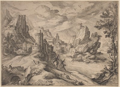 Paesaggio fluviale con viaggiatori da Paul Bril