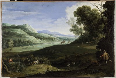 Paesaggio con cacciatori da Paul Brill or Bril