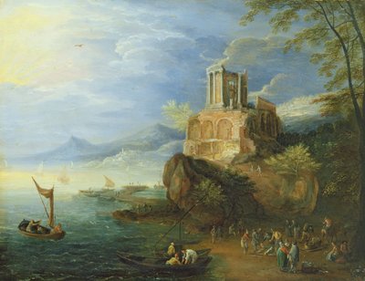 Costa del mare con il Tempio di Vesta da Paul Bril