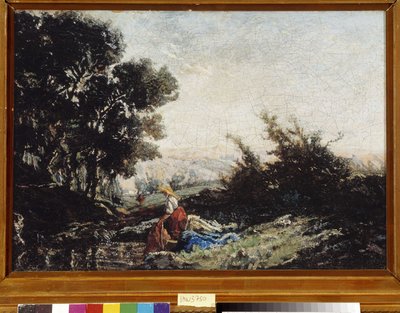 Lavandaia al ruscello da Paul Camille Guigou