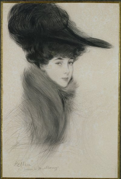 Consuelo Vanderbilt (1877-1964) Duchessa di Marlborough, c.1901 (puntasecca) da Paul Cesar Helleu