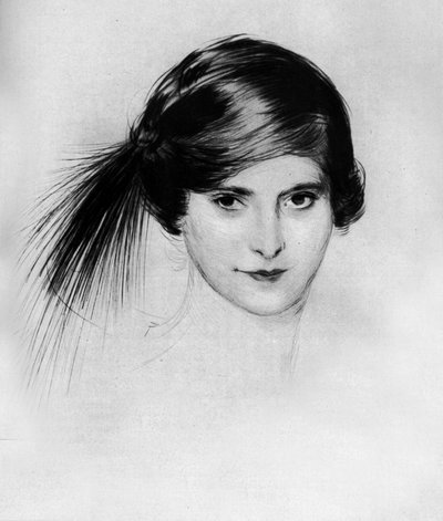 Ritratto di Helena Rubinstein dalla rivista "Le theatre" maggio 1912 da Paul Cesar Helleu