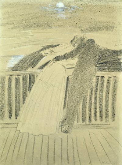 Jeanne Hugo e Jean Charcot a Hauteville House, Guernsey da Paul Cesar Helleu