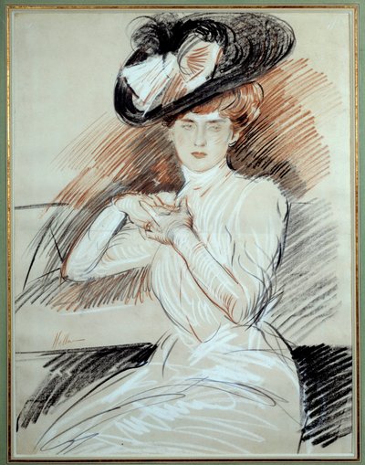 Madame Helleu. Disegno di Paul Helleu (1859-1927), XX secolo. Bayonne, Museo Bonnat da Paul Cesar Helleu