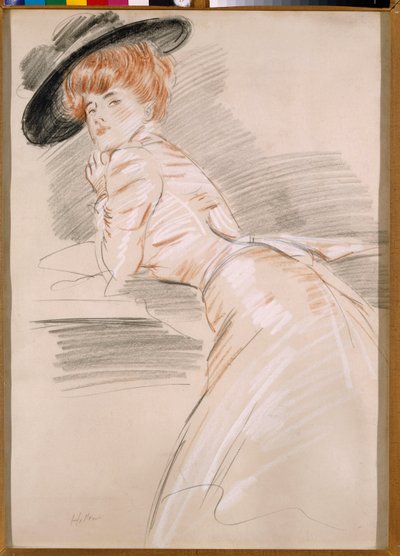Madame Helleu con un cappello da Paul Cesar Helleu