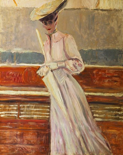 Madame Helleu sullo Yacht Etoile, c.1902 da Paul Cesar Helleu